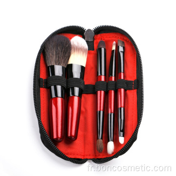 Ensemble de 5 pinceaux de maquillage de voyage